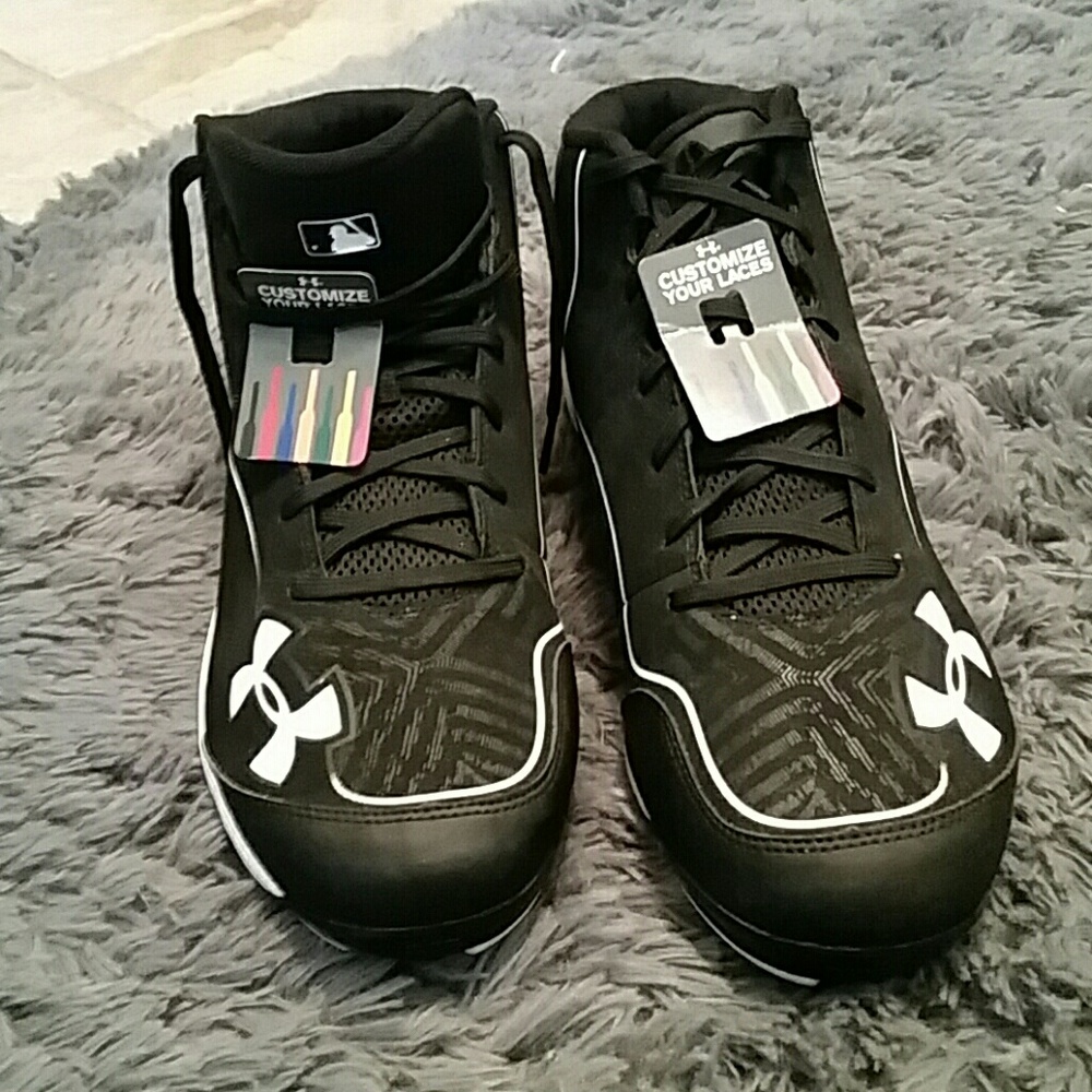 Authentic collections black cleats size 13
